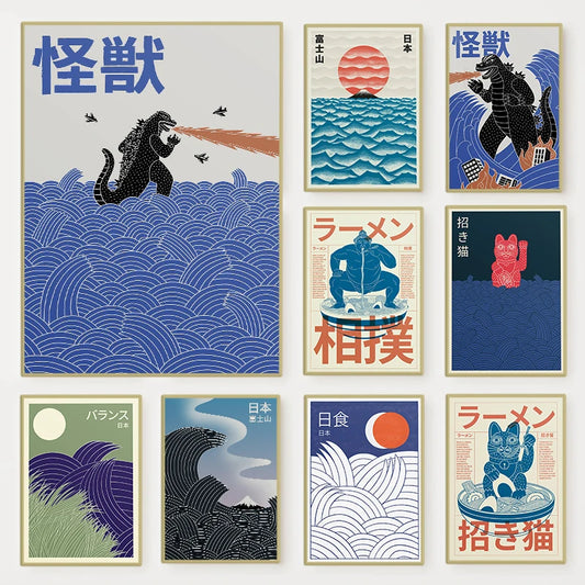 Japanese contemporary tokyo street art canvas print — primary product view