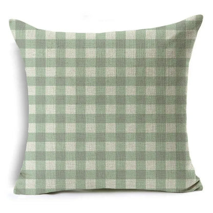Green Floral Print Pillow Cover