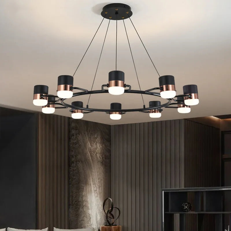 Rotatable spotlight cluster at 35.4 in width with ten lit heads