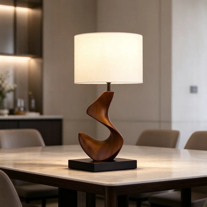 Wabi Sabi Resin Table Lamps Bedroom Beside Light Fixture Living Room Decor Led Illumination Study Desk Lamp Indoor Lighting CE