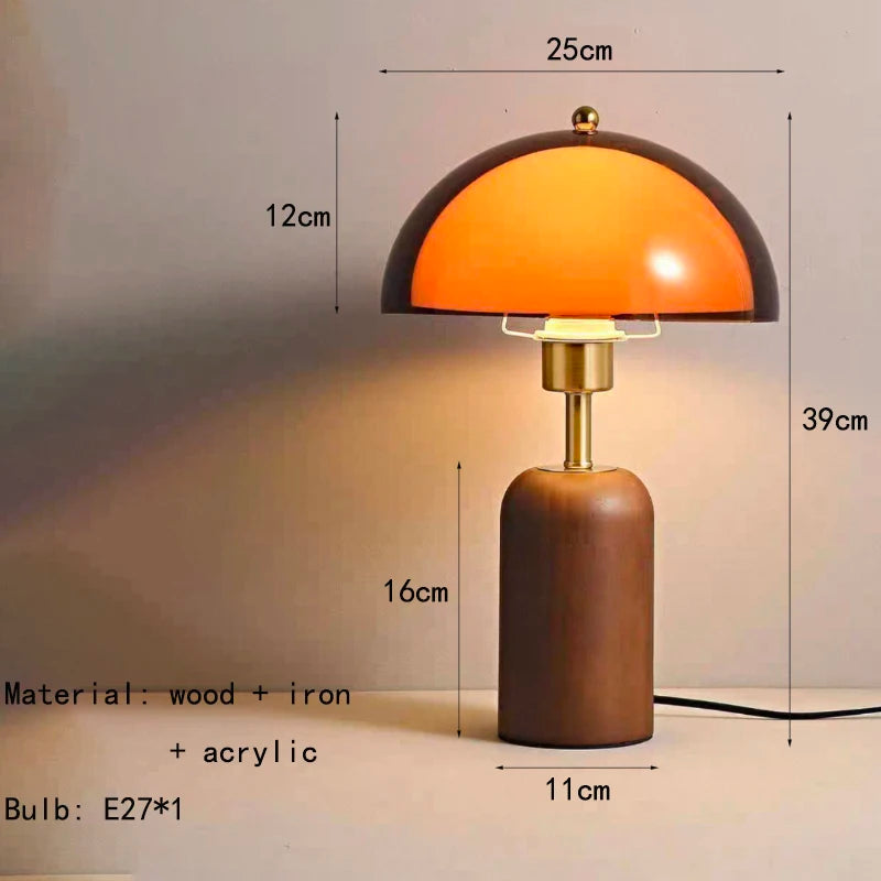 Japanese acrylic lamp overhead view showing diffused light from above
