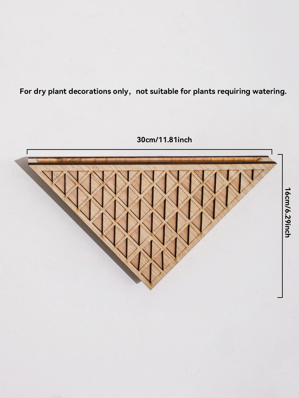 Geometric wooden wall planter with herb pots in vertical garden wall display