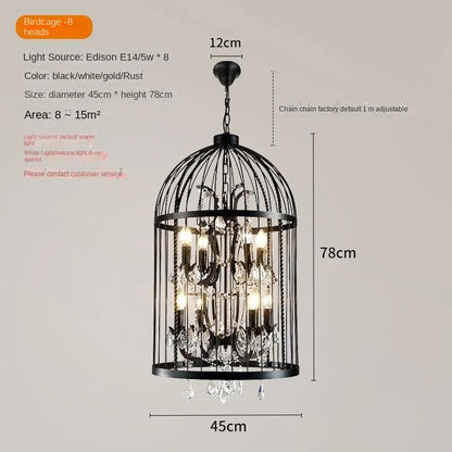 Wrought Iron Orb Chandelier