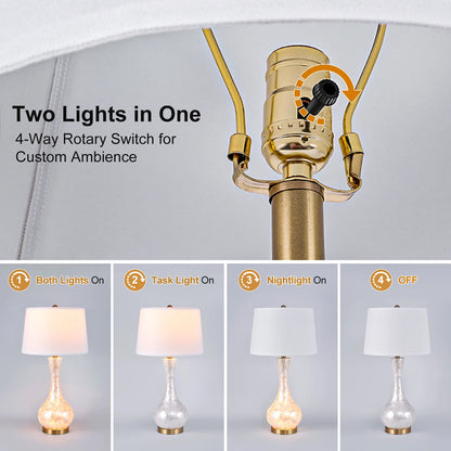 Luxury hotel table lamp metal base detail structural close-up
