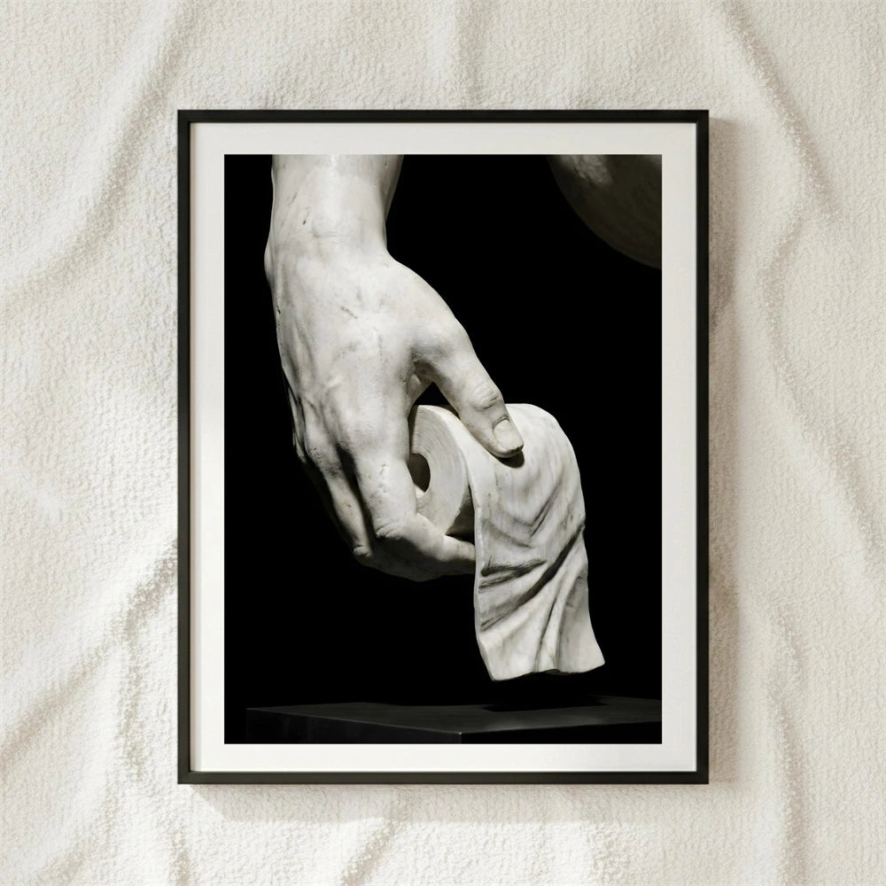 Altered Statue Humorous Bathroom Canvas Wall Art