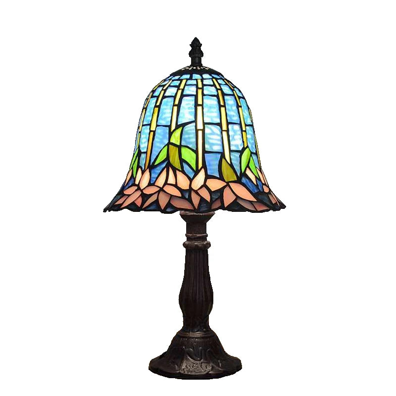 Tiffany art lamp metal base and E26 socket front profile view