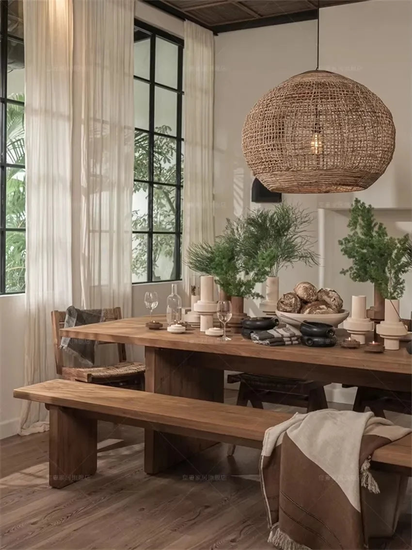 Wabi Sabi Rattan Pendant Light