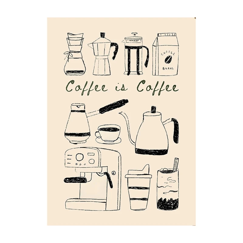 Coffee diver whimsical canvas wall art print — variant view 10