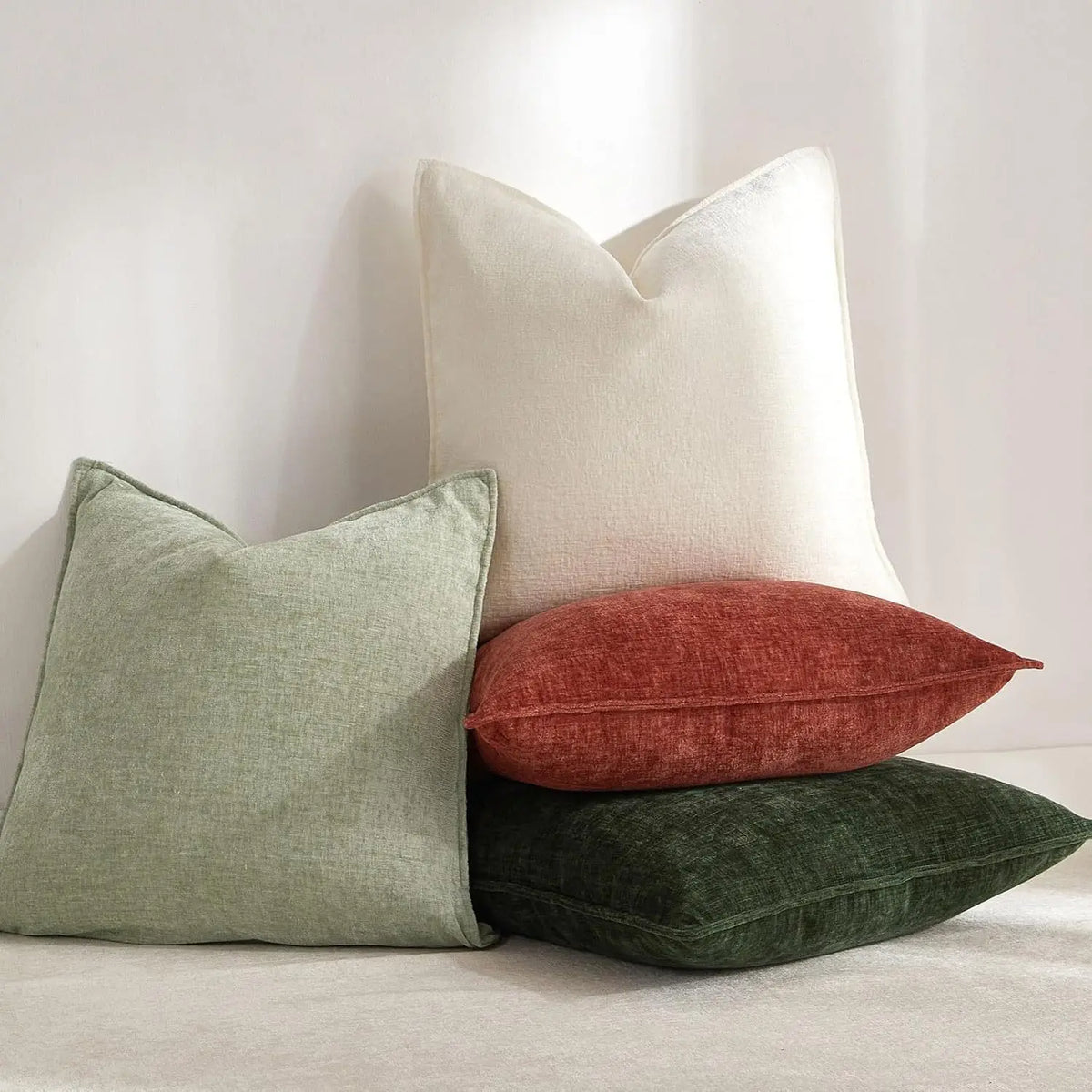 Solid Chenille Throw Pillow Cover