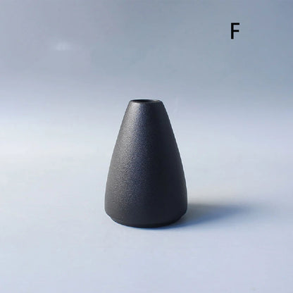 Style 02-F simple Japanese ceramic vase in white and neutral tones