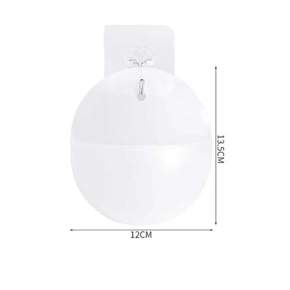 Nordic acrylic wall planter in white semicircle shape with trailing green houseplant