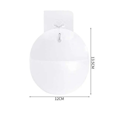Nordic acrylic wall planter in white semicircle shape with trailing green houseplant