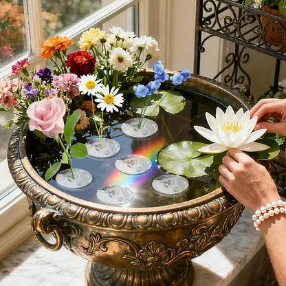 Transparent flower stem holder set for vase hydroponic arrangement