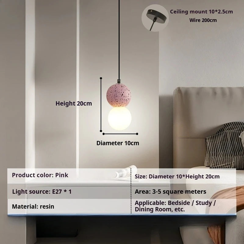 Concrete Ball Pendant Light