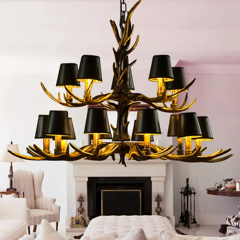 Resin Antler Pendant Light