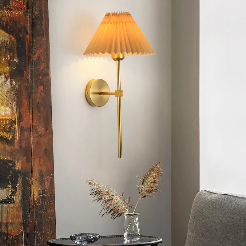 wall sconce, side profile showing mounting depth