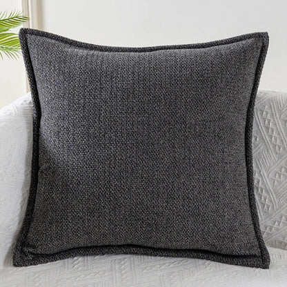 Solid Fabric Throw Pillow Cover — styling detail