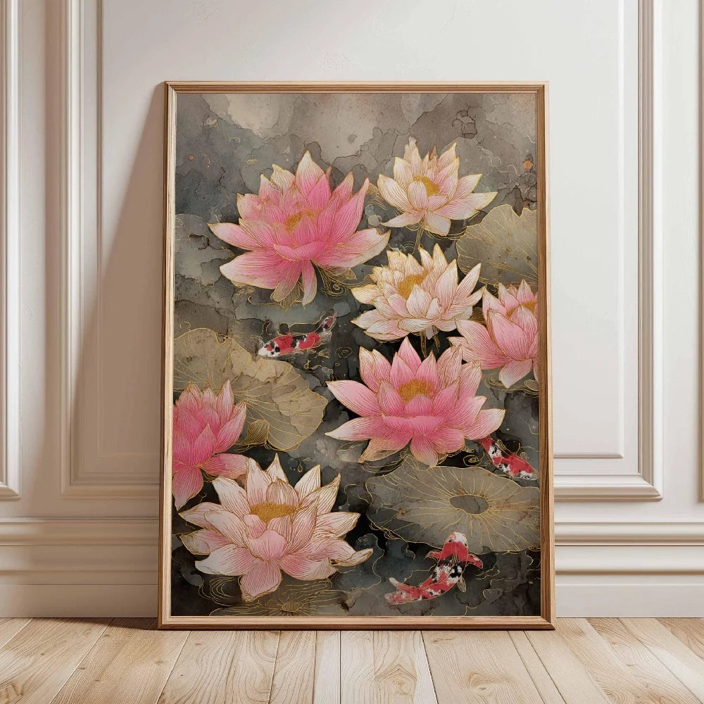 Japanese Koi Fish Zen Pond Canvas Wall Art
