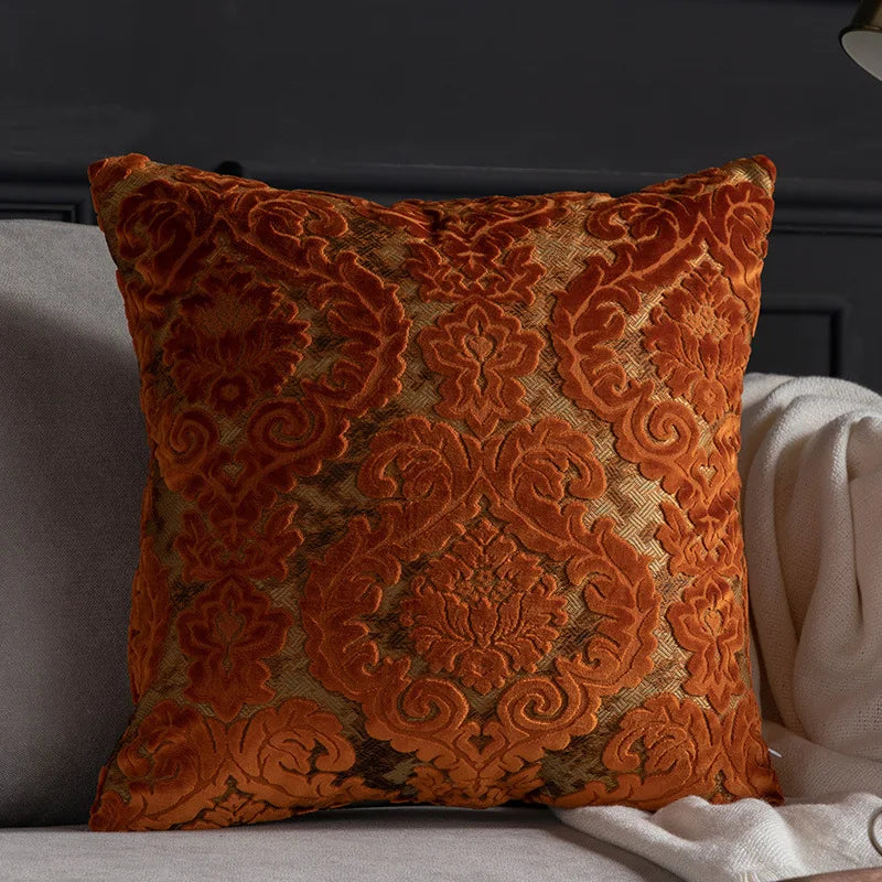 Light Luxury Jacquard Pillow Cover — styling detail