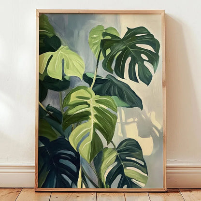 Green Botanical Houseplant Canvas Wall Art
