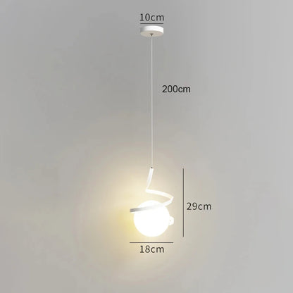LED Glass Bedside Pendant