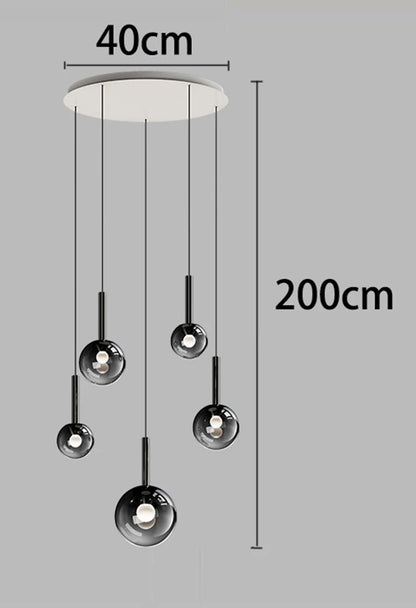 Twelve light glass cascade chandelier at 50 centimetres diameter
