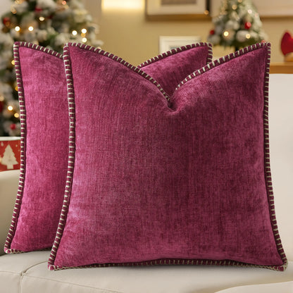 Farmhouse Chenille Throw Pillow Cover — styling detail