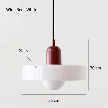 Glass chandelier shade with iron collar and adjustable wire length