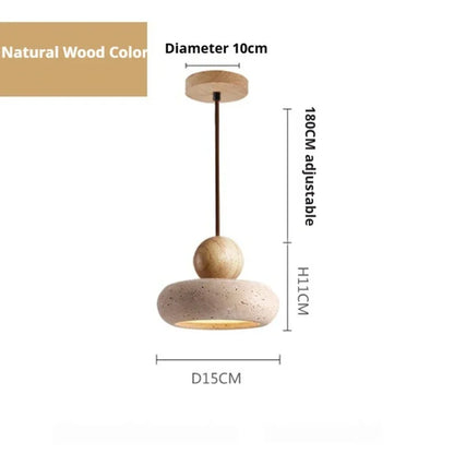 Natural stone chandelier showing unique markings in each carved shade