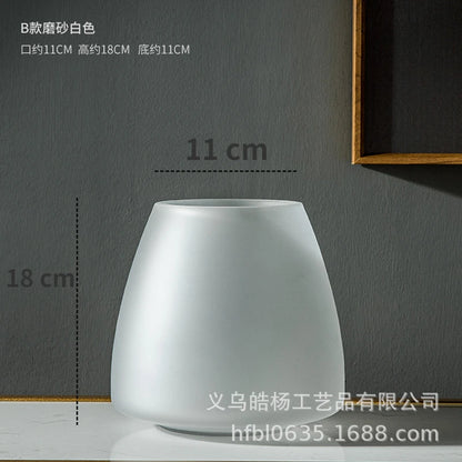 Nordic frosted glass luxury vase hydroponic living room décor