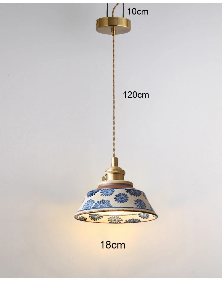 Ceramic Flower Pendant Light