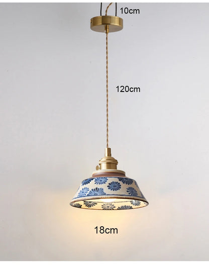 Ceramic Flower Pendant Light