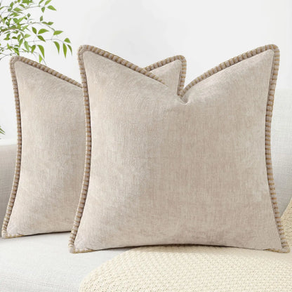 Farmhouse Chenille Throw Pillow Cover — styling detail