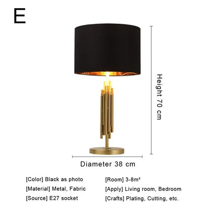 Nordic Fabric Shade Bedside Lamp