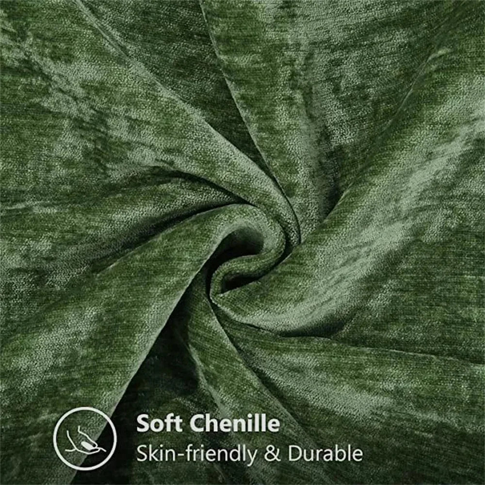 Solid Chenille Throw Pillow Cover — styling detail