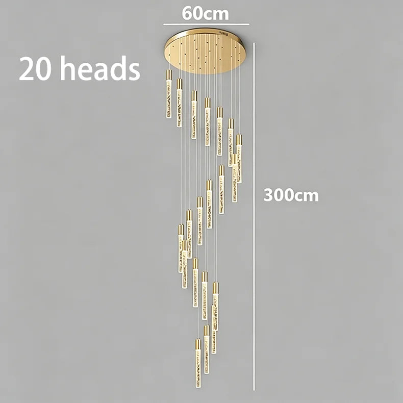 Crystal Multi Rod Chandelier