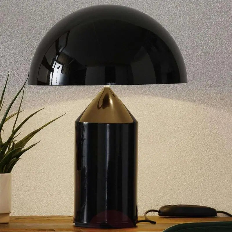 Nordic gold table lamp steerable shade angled position on nightstand