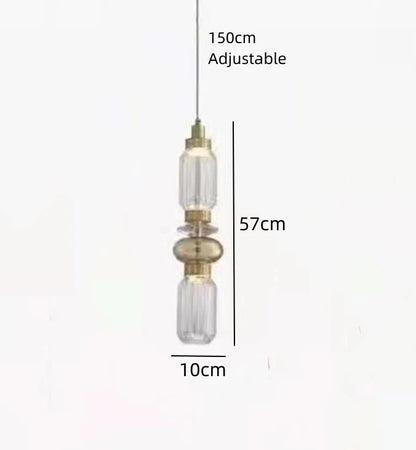 Amber Glass LED Chandelier