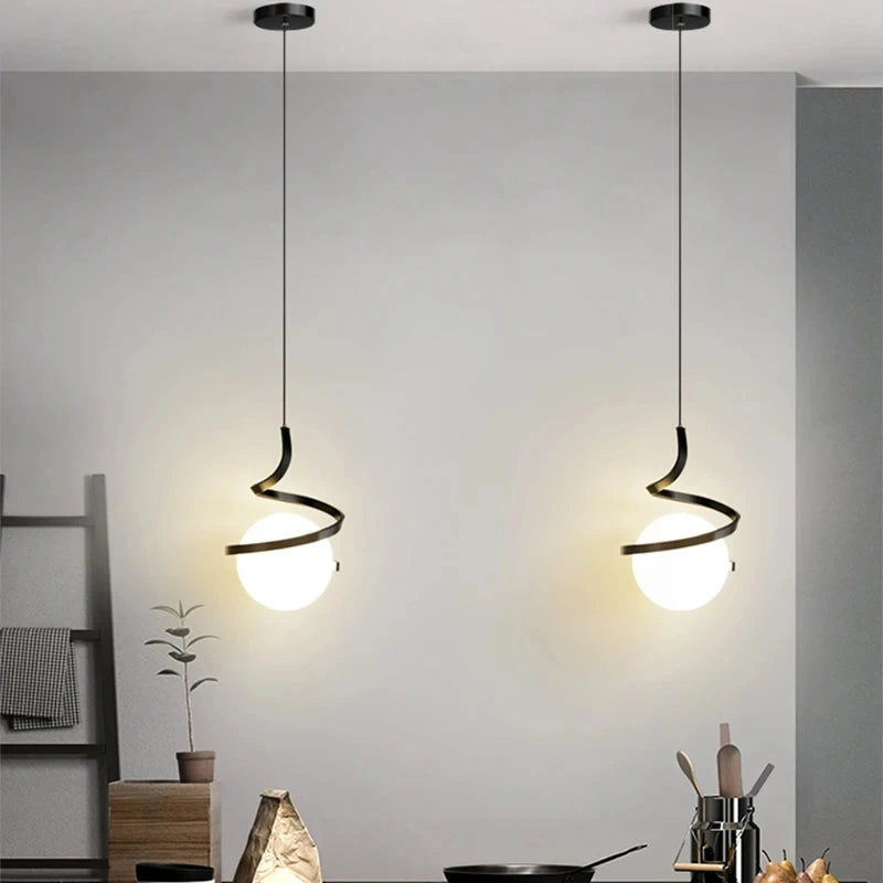 LED Glass Bedside Pendant