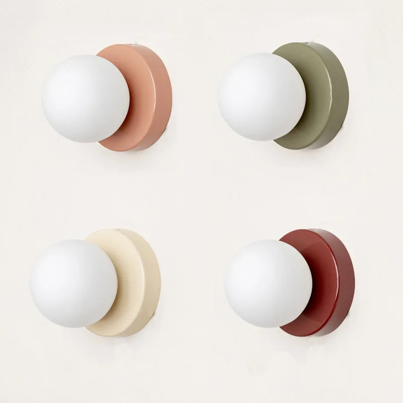 glass outdoor wall sconce, front view on white background