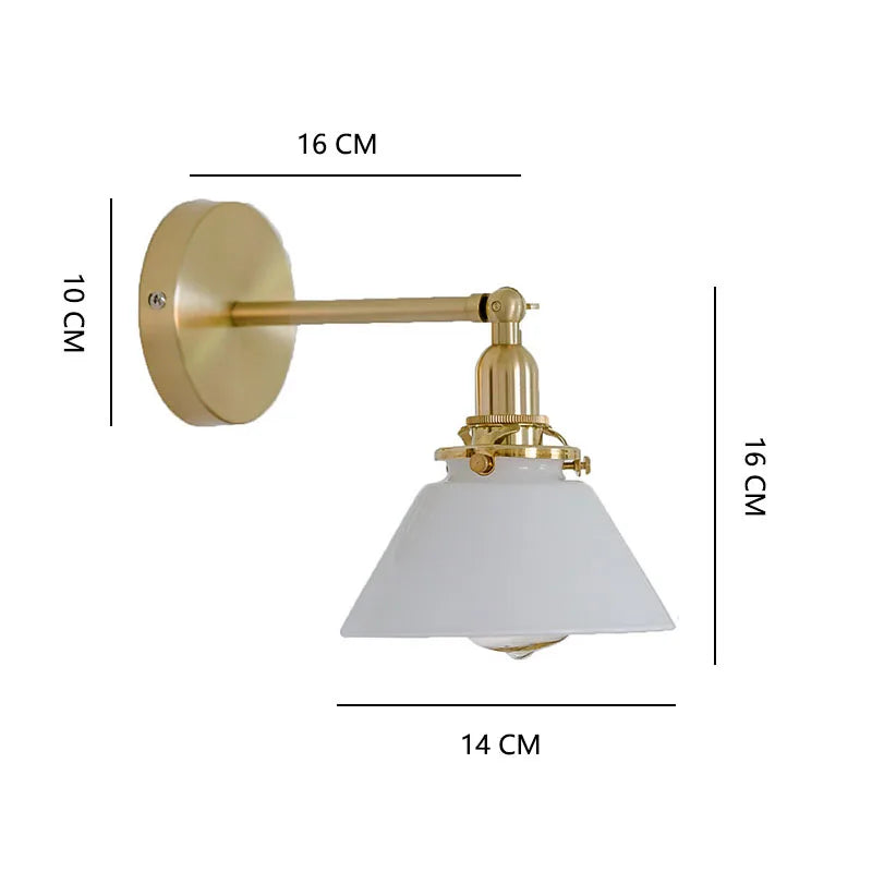 Japanese Glass Bathroom Wall Sconce