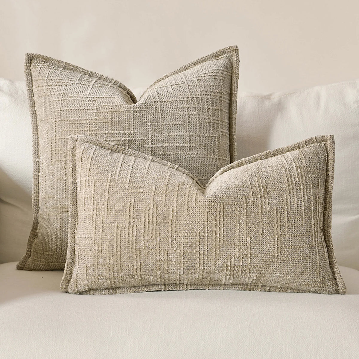 Solid Chenille Throw Pillow Cover — styling detail
