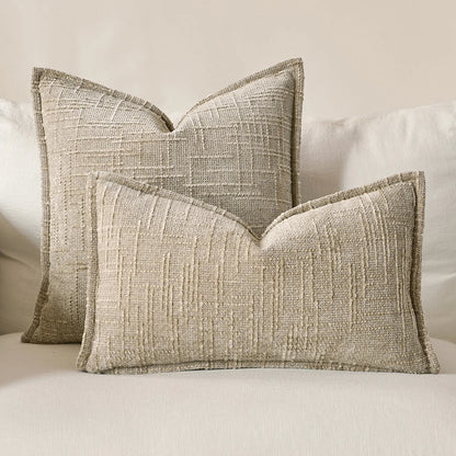 Solid Chenille Throw Pillow Cover — styling detail