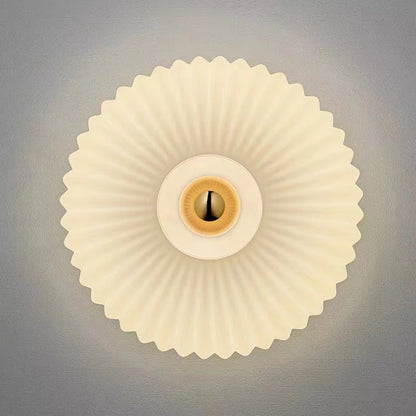 glass wall sconce, close-up of shade and hardware detail