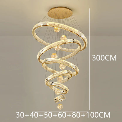 Tricolor light option shown on a gilded crystal ring chandelier