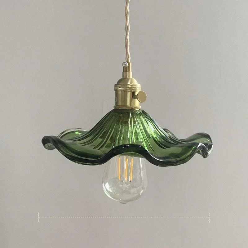 White tinted glass shade chandelier with an E27 socket and adjustable cord