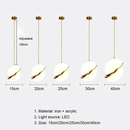 Gold Ball Pendant Light