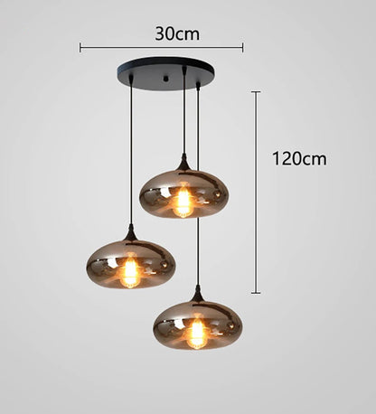 Glass Ring Multi Head Chandelier