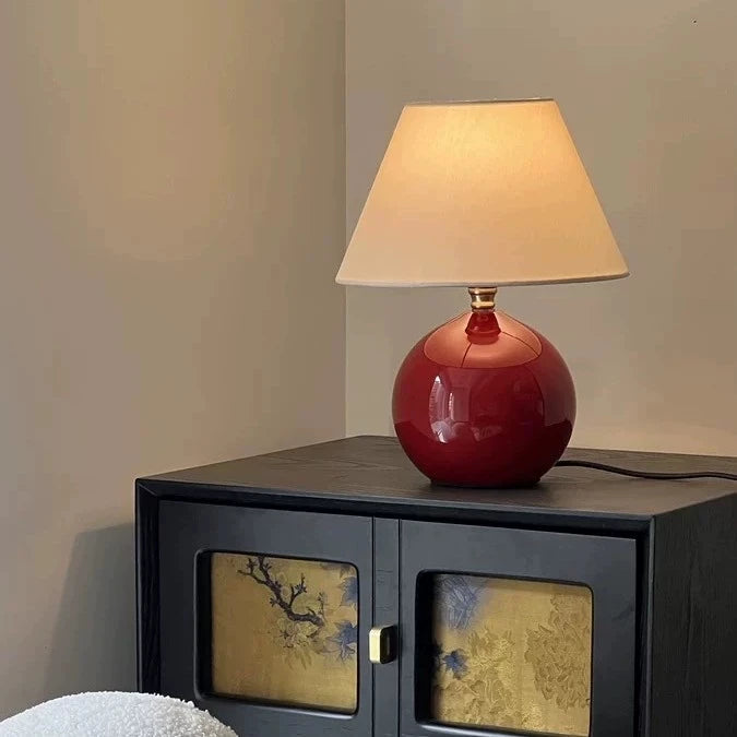 French design table lamp white light mode on modern study desk