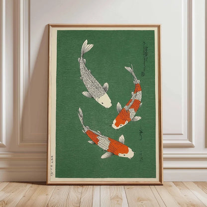 Japanese Koi Fish Zen Pond Canvas Wall Art